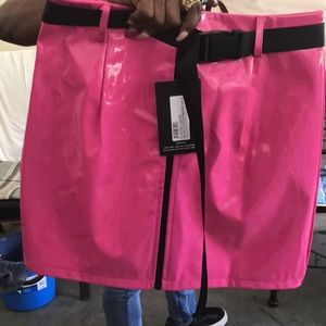 Pink and black skirt